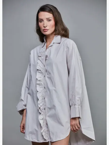 SIXTY DAYS | GIRLFRIEND COTTON SHIRT | BEIGE