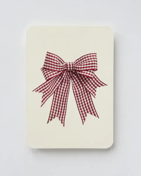 CANONBURY PRESS | RED GINGHAM GREETING CARD 