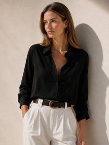Hovedbilde BEL CASHMERE | BIANCA SILK BLOUSE BLACK 
